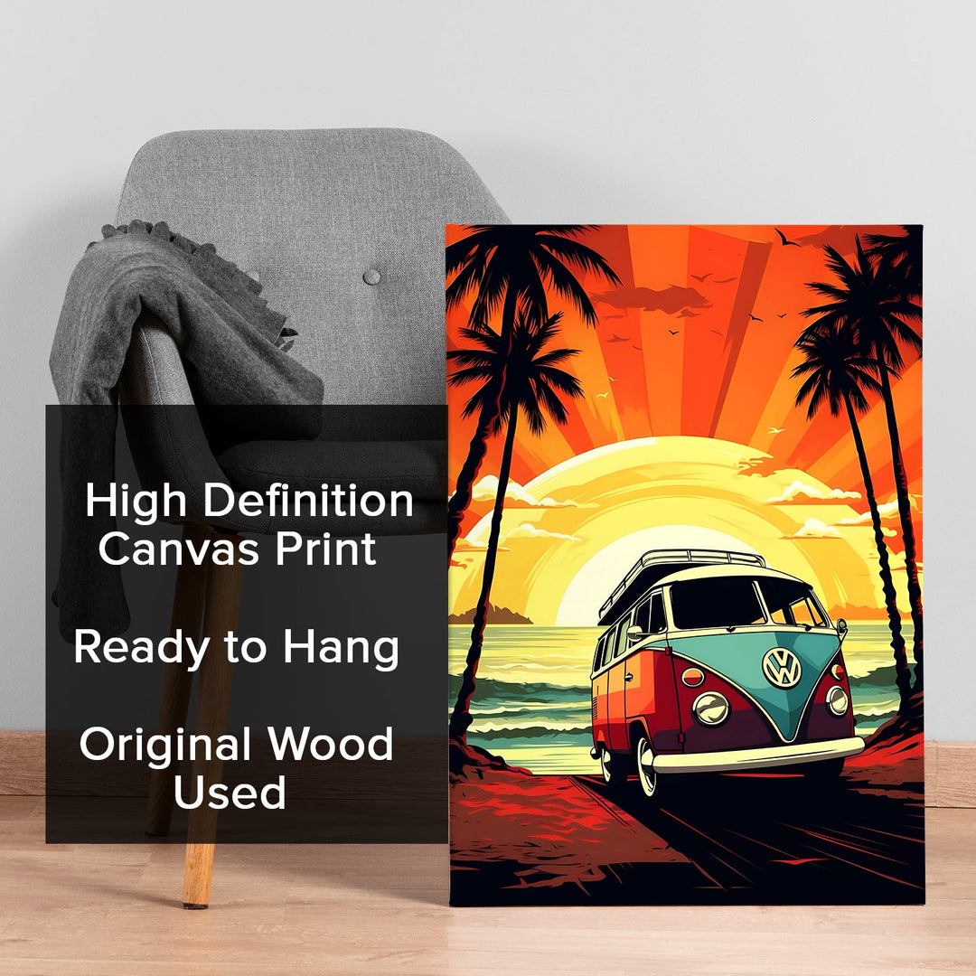 Sunset Cruise Wall Art Painting, HD Canvas Print, Framed, Ready to Hang. (POMWA26)