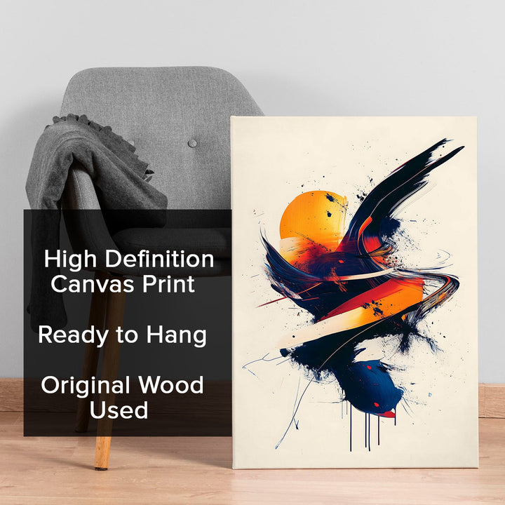 Phoenix Rising Wall Art Painting, HD Canvas Print, Framed, Ready to Hang. (AMWA40)