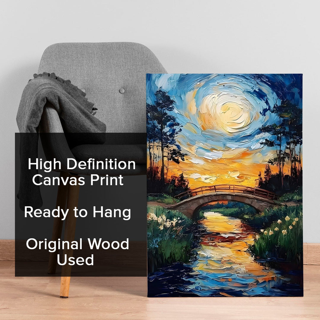 Illuminated Dusk Wall Art Painting, HD Canvas Print, Framed, Ready to Hang. (AMWA23)