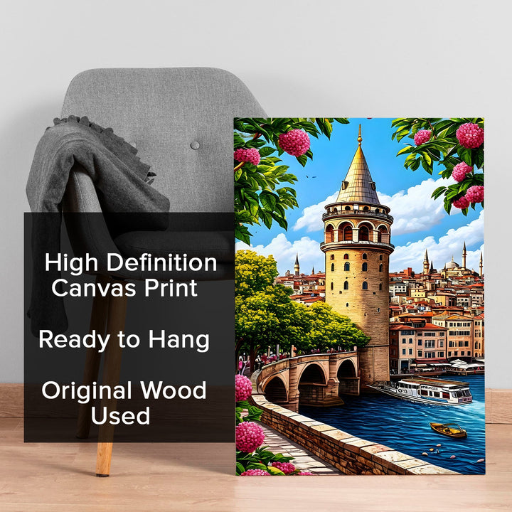 Galata Tales Wall Art Painting, HD Canvas Print, Framed, Ready to Hang. (POMWA33)