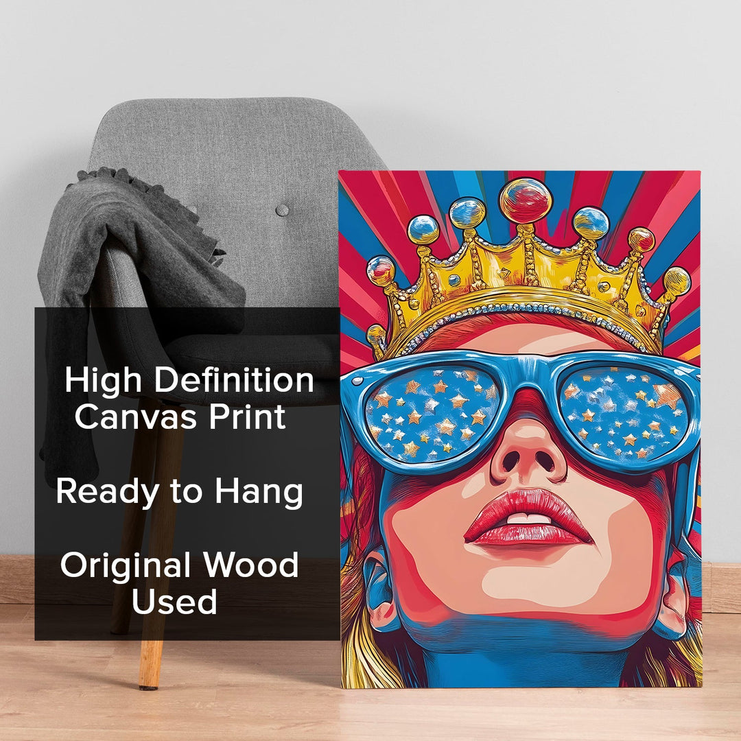 Pop Culture Queen Wall Art Painting, HD Canvas Print, Framed, Ready to Hang. (POMWA238)