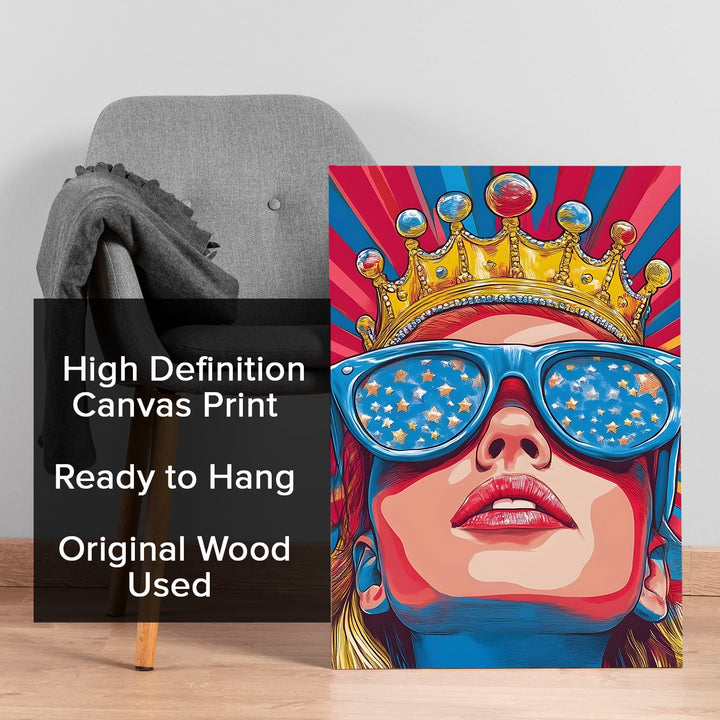 Pop Culture Queen Wall Art Painting, HD Canvas Print, Framed, Ready to Hang. (POMWA238)