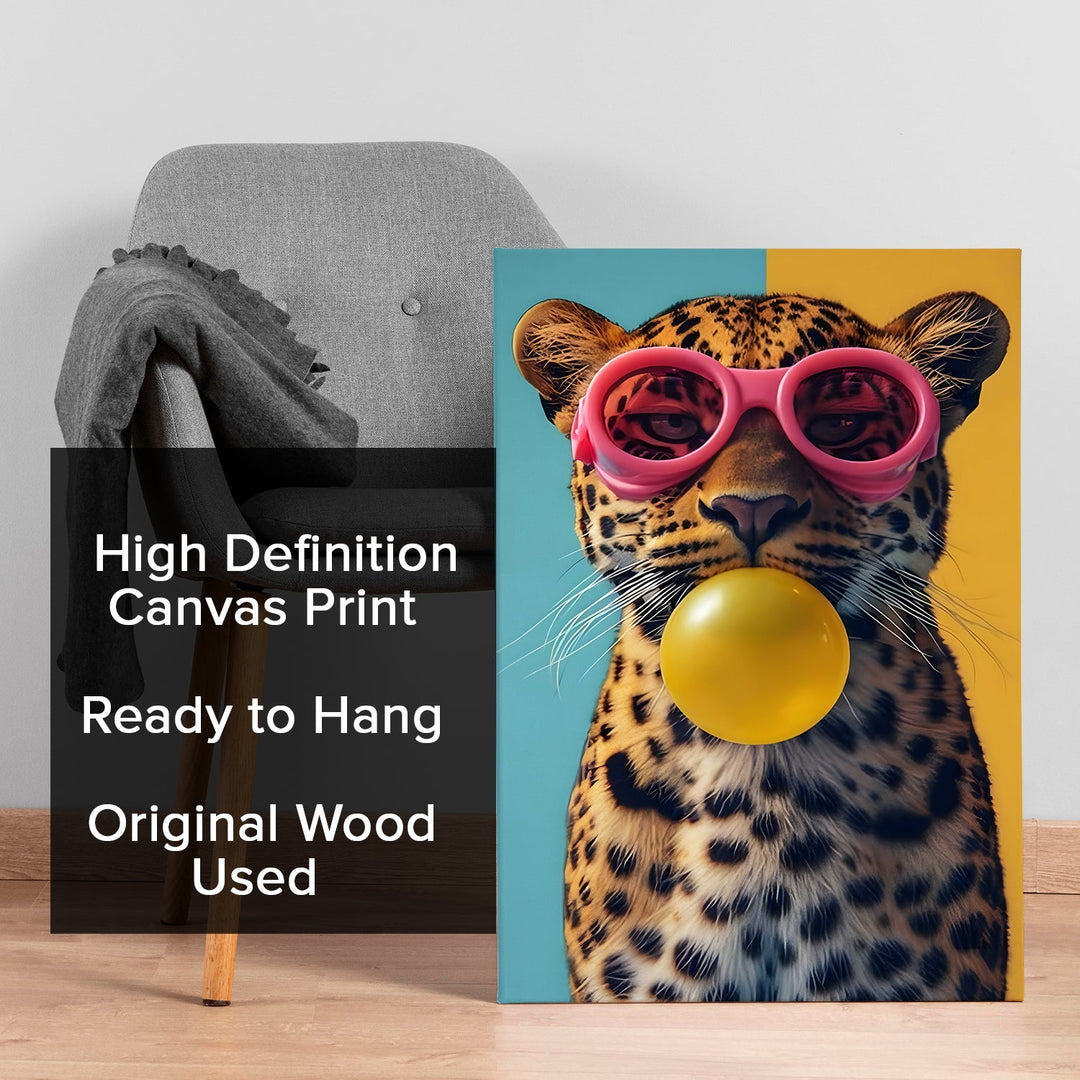 Bubblegum Beast Wall Art Painting, HD Canvas Print, Framed, Ready to Hang. (POMWA50)