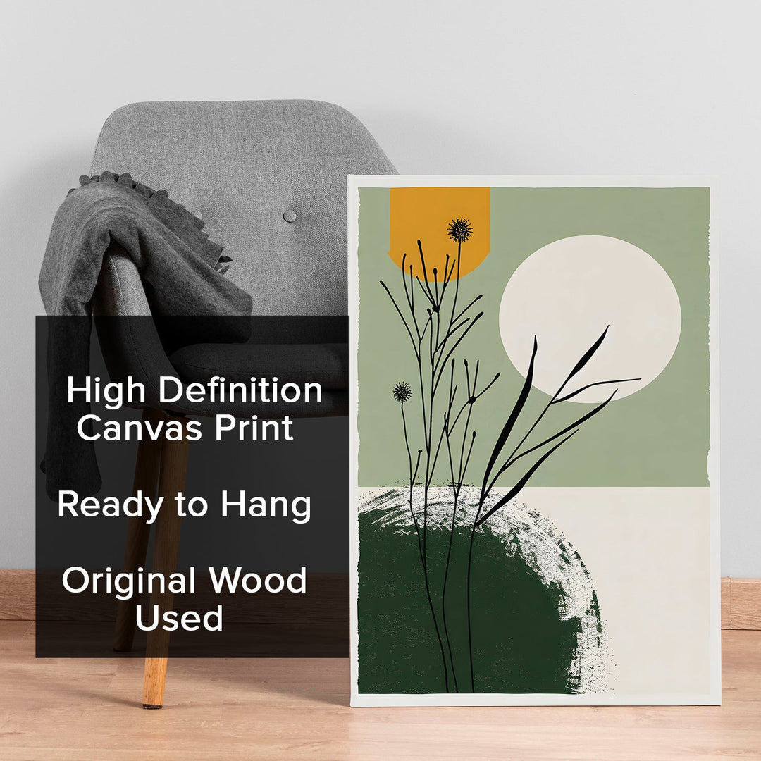 Modern Meadow Wall Art Painting, HD Canvas Print, Framed, Ready to Hang. (POMWA197)