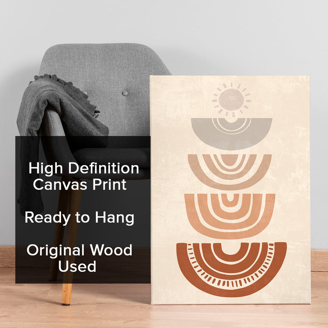 Boho and Chic Art Canvas Gallery Wrap Painting | Eclectic Modern Art Theme (BOWA25)