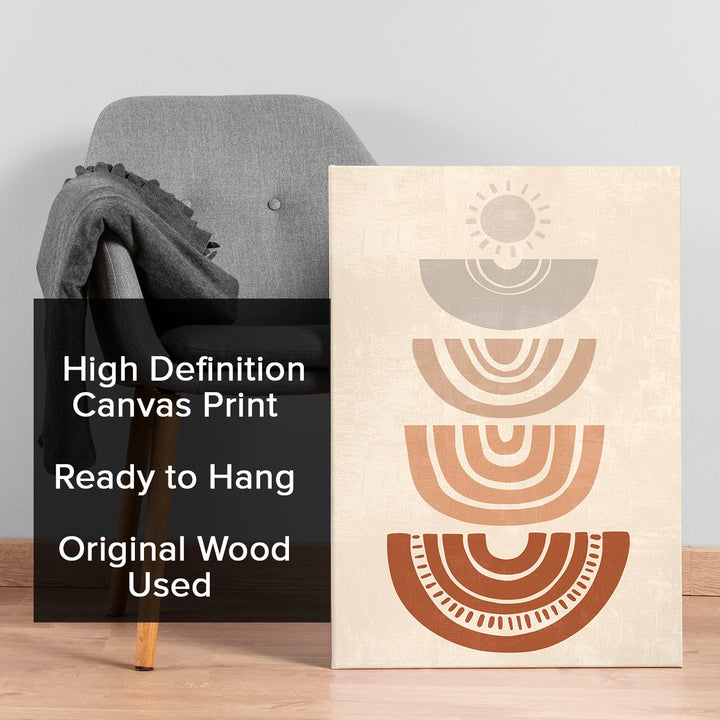 Boho and Chic Art Canvas Gallery Wrap Painting | Eclectic Modern Art Theme (BOWA25)