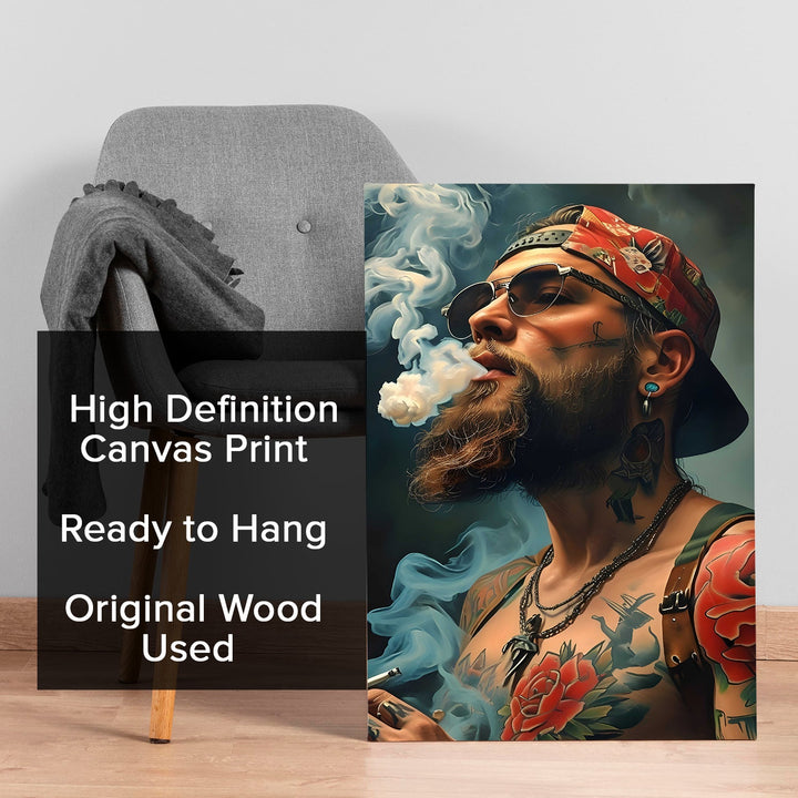 Modern Maverick Wall Art Painting, HD Canvas Print, Framed, Ready to Hang. (POMWA284)
