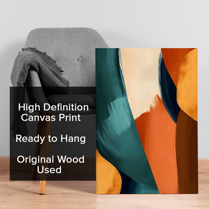 Organic Flow Wall Art Painting, HD Canvas Print, Framed, Ready to Hang. (AMWA46)