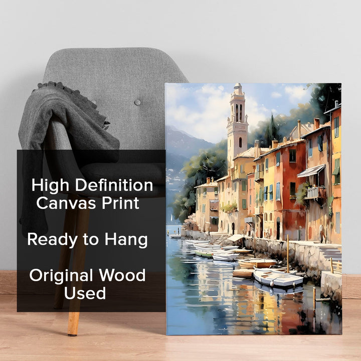 The Coastal Haven Wall Art Painting, HD Canvas Print, Framed, Ready to Hang. (AMWA17)