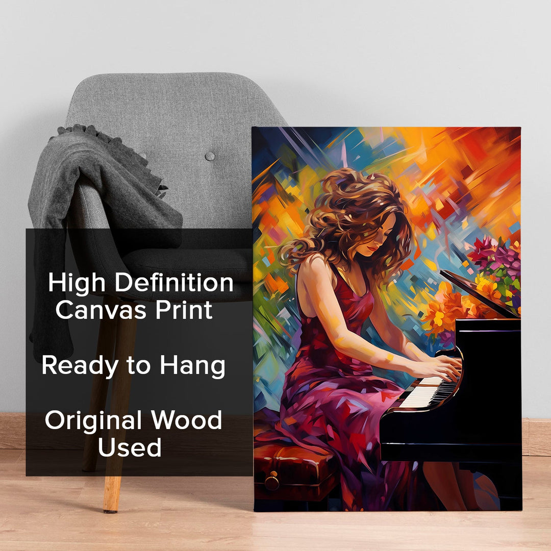 Melodic Whispers Wall Art Painting, HD Canvas Print, Framed, Ready to Hang. (AMWA05)