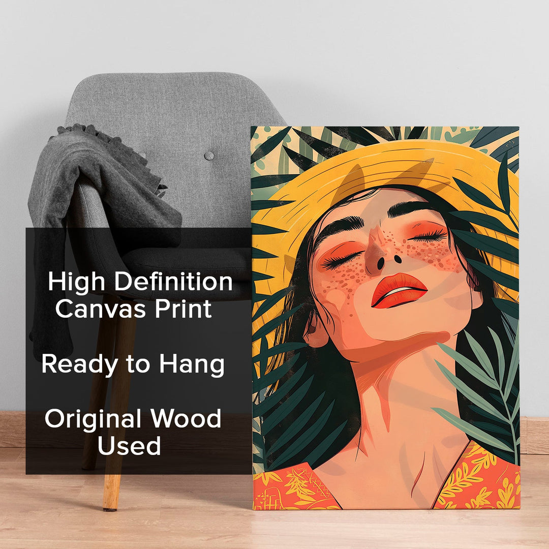 Boho and Chic Art Canvas Gallery Wrap Painting | Eclectic Modern Art Theme (BOWA23)