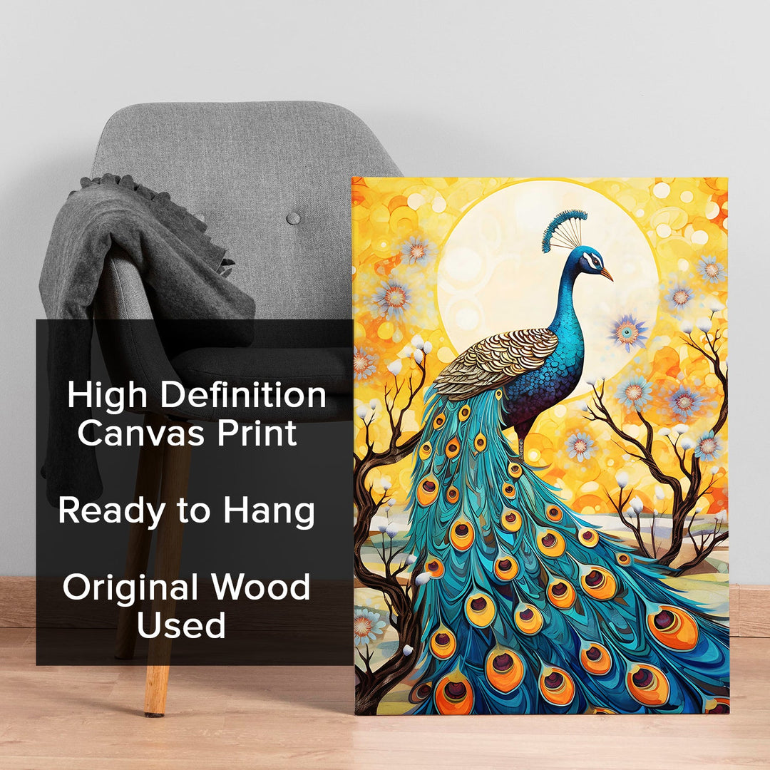 Feathers of the Sun Art Painting, HD Canvas Print, Framed, Ready to Hang. (NAWA08)