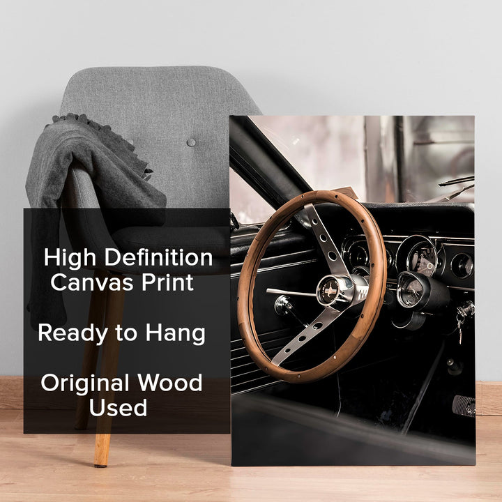 Muscle Car Elegance Wall Art Painting, HD Canvas Print, Framed, Ready to Hang. (VINWA155)