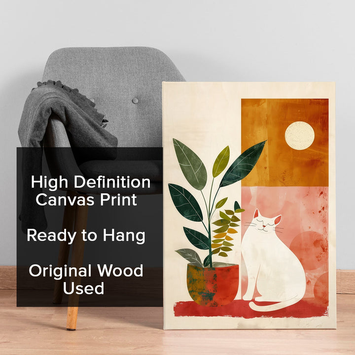 Boho and Chic Art Canvas Gallery Wrap Painting | Eclectic Modern Art Theme (BOWA16)