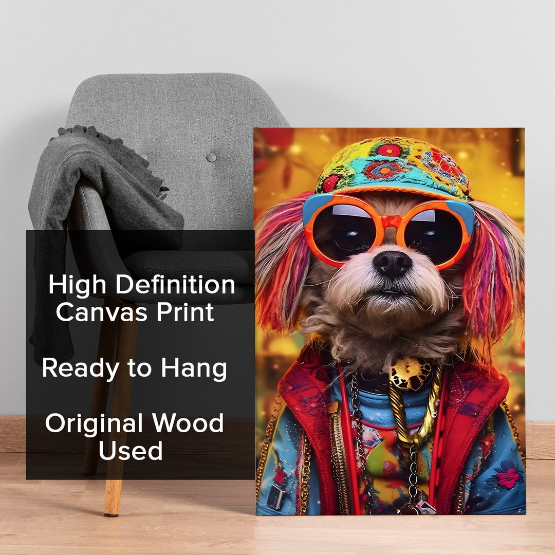 Fur-tastic Vogue Wall Art Painting, HD Canvas Print, Framed, Ready to Hang. (AMWA41)