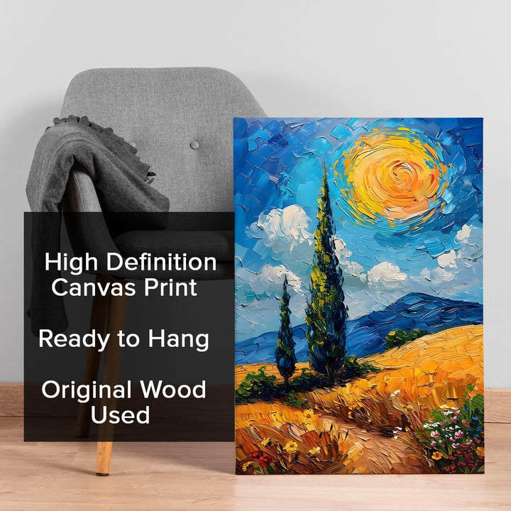 Fields of Light Wall Art Painting, HD Canvas Print, Framed, Ready to Hang. (VVGWA34)