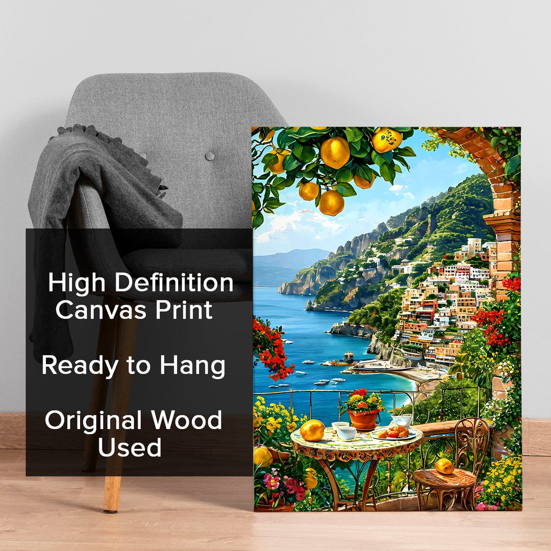 Seaside Serenity Wall Art Painting, HD Canvas Print, Framed, Ready to Hang. (AMWA15)