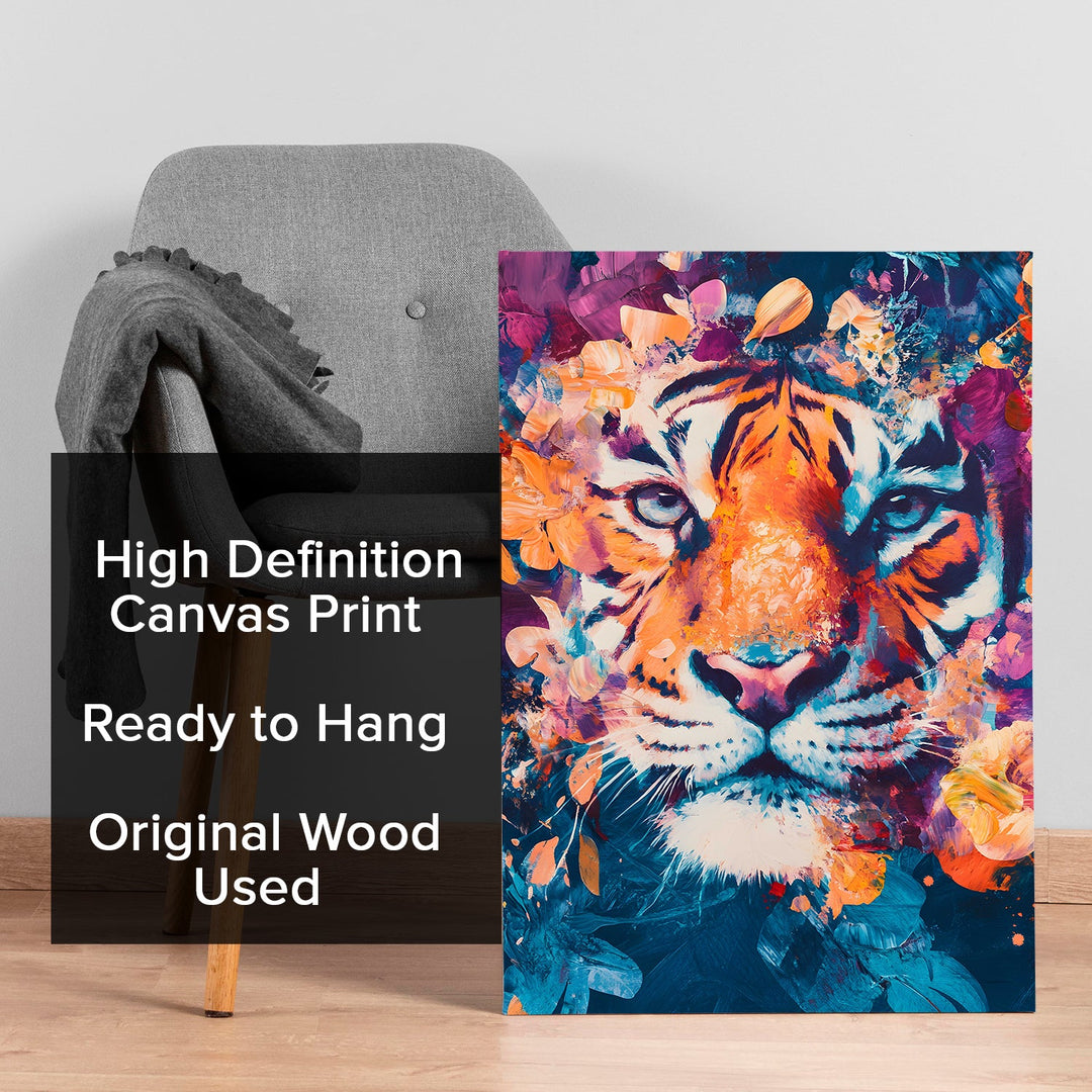Floral Fury Wall Art Painting, HD Canvas Print, Framed, Ready to Hang. (MAXWA118)