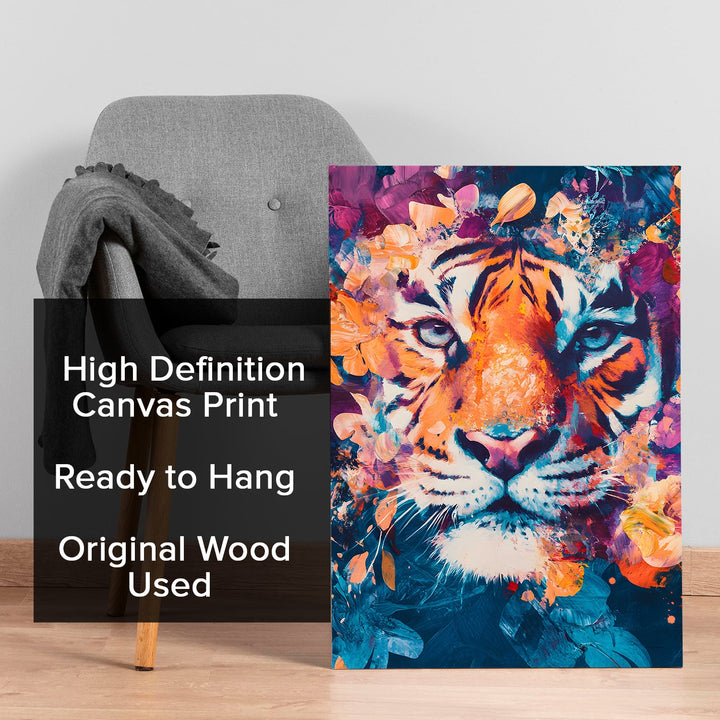 Floral Fury Wall Art Painting, HD Canvas Print, Framed, Ready to Hang. (MAXWA118)