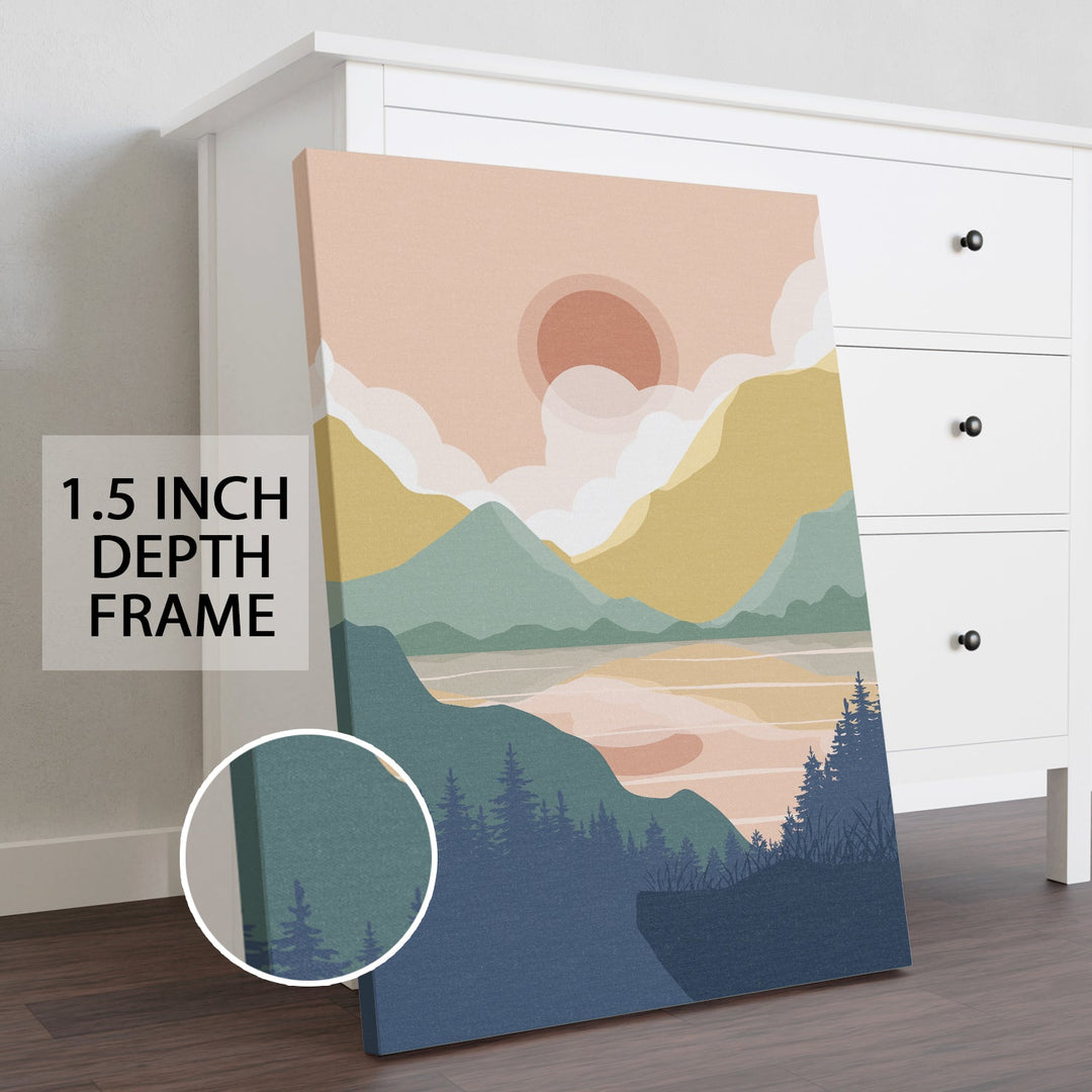 Boho and Chic Art Canvas Gallery Wrap Painting | Eclectic Modern Art Theme (BOWA22)