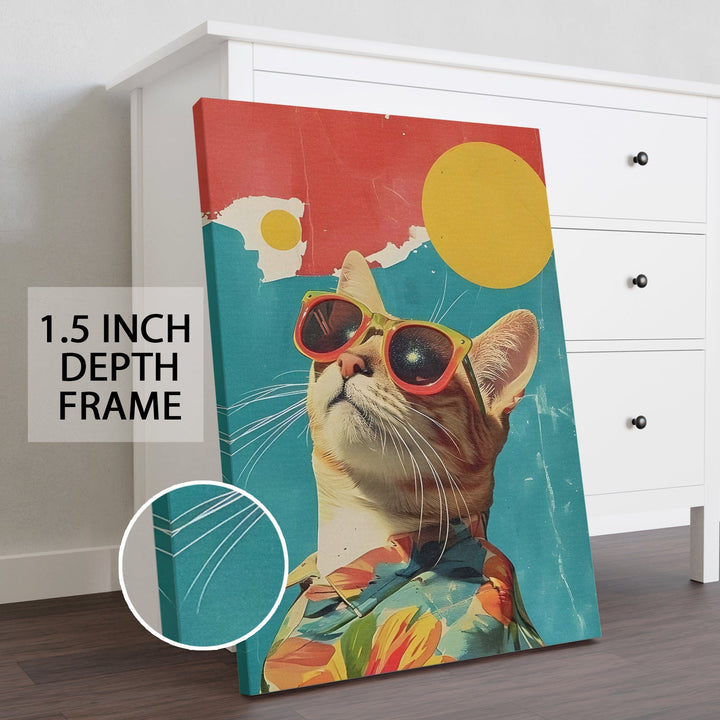 Retro Paws Wall Art Painting, HD Canvas Print, Framed, Ready to Hang. (POMWA24)