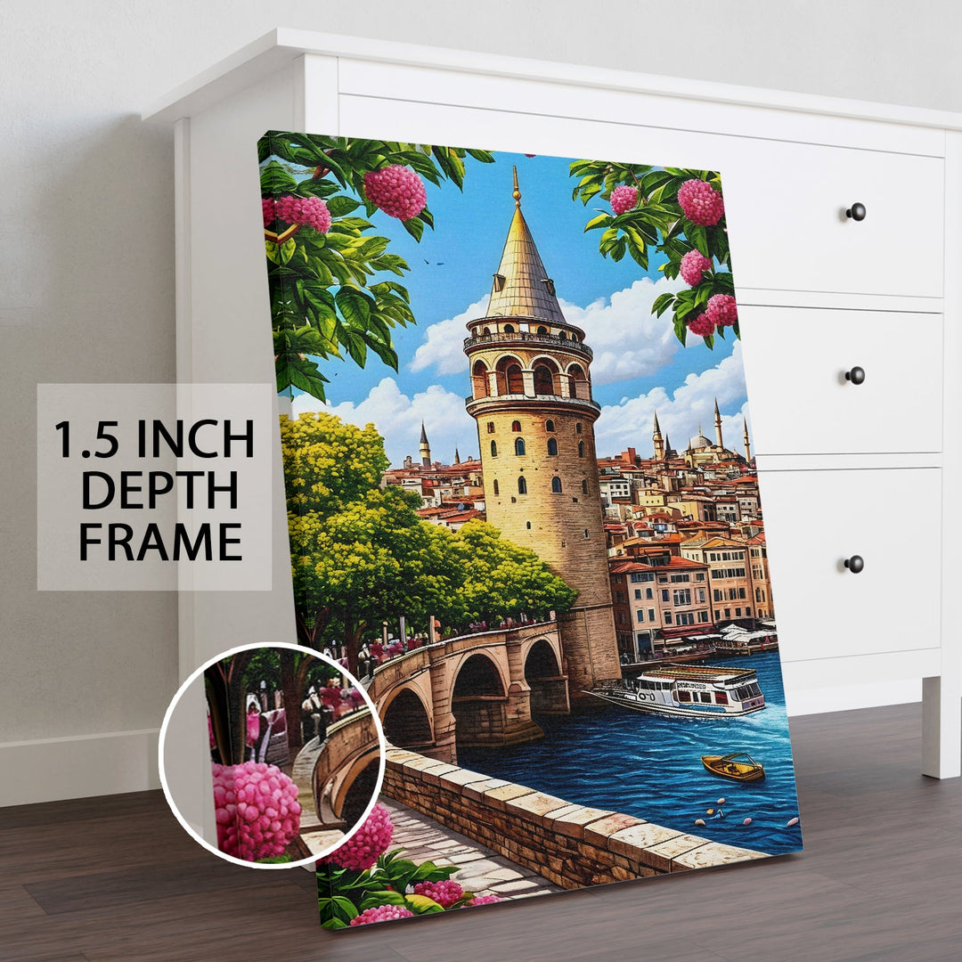 Galata Tales Wall Art Painting, HD Canvas Print, Framed, Ready to Hang. (POMWA33)