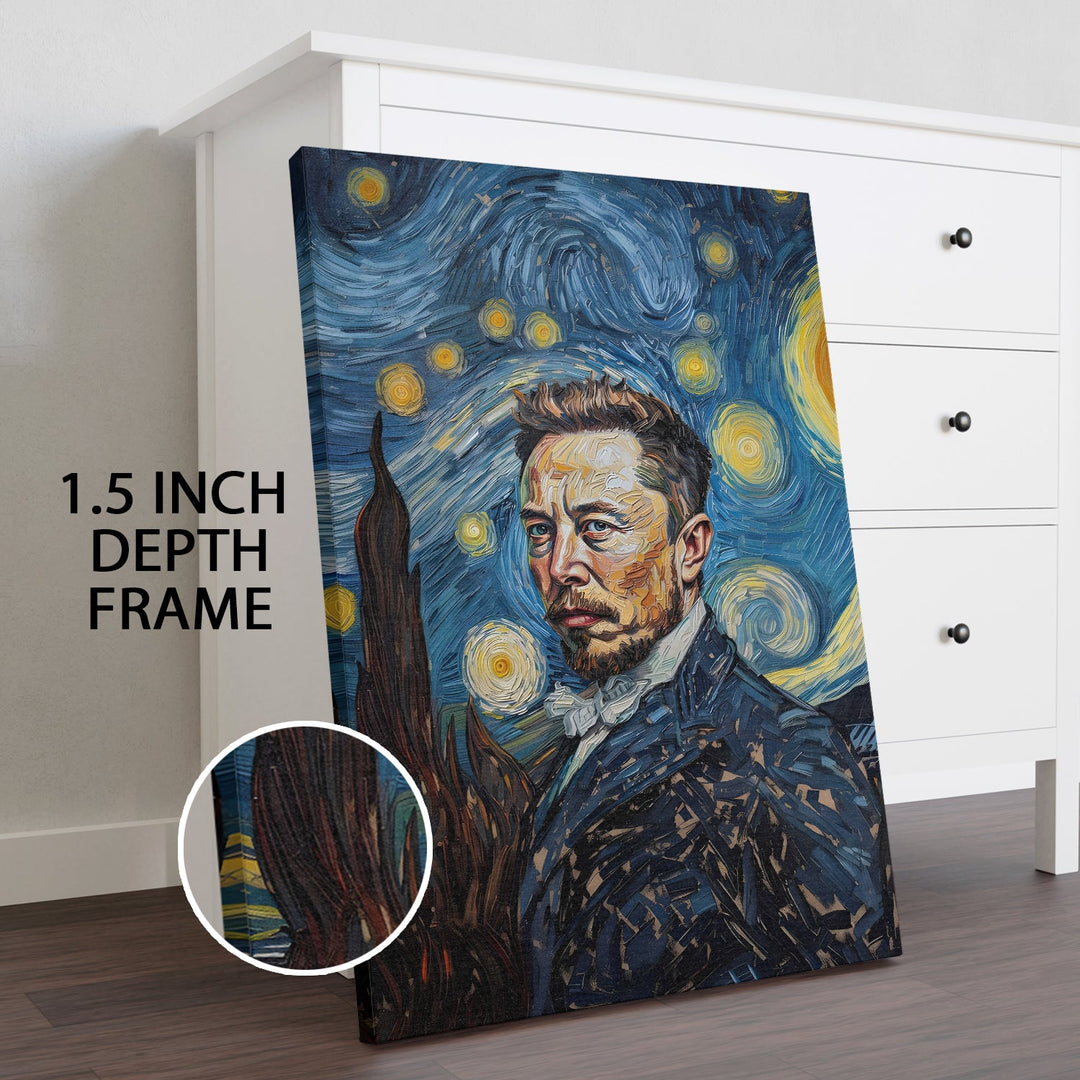 Starry Visionary Wall Art Painting, HD Canvas Print, Framed, Ready to Hang. (POMWA296)