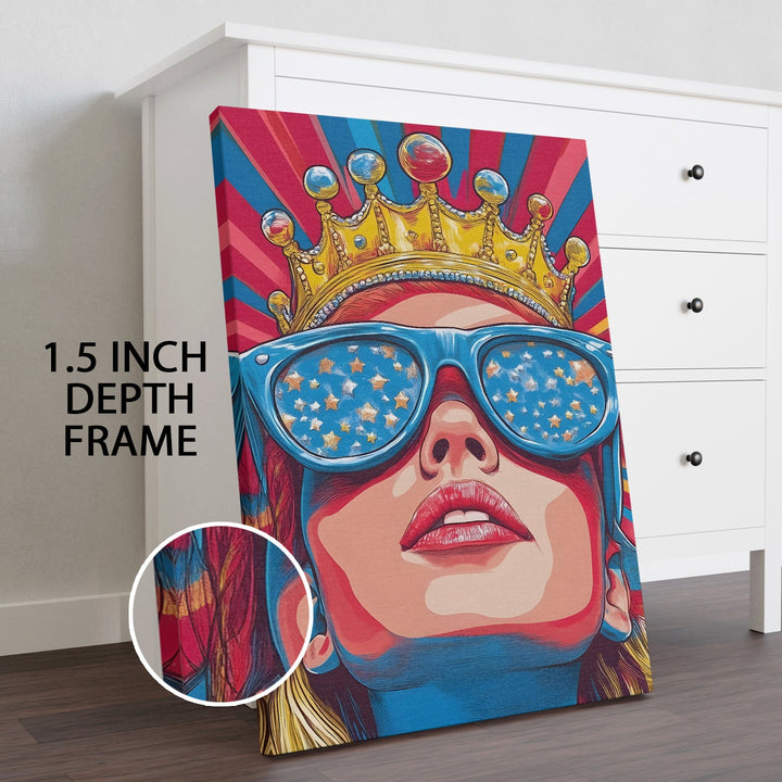Pop Culture Queen Wall Art Painting, HD Canvas Print, Framed, Ready to Hang. (POMWA238)