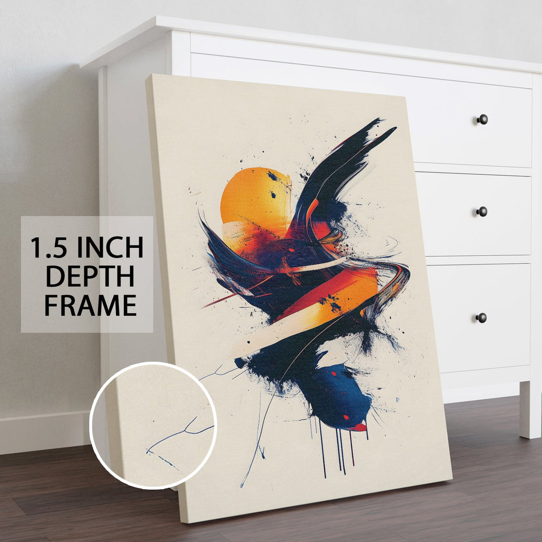 Phoenix Rising Wall Art Painting, HD Canvas Print, Framed, Ready to Hang. (AMWA40)