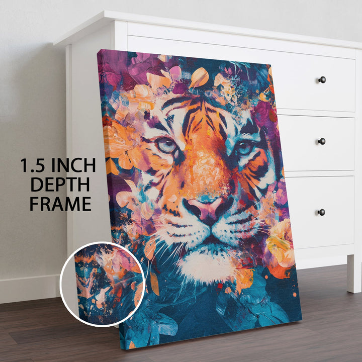 Floral Fury Wall Art Painting, HD Canvas Print, Framed, Ready to Hang. (MAXWA118)