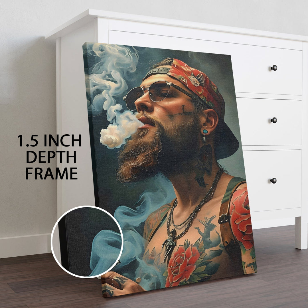 Modern Maverick Wall Art Painting, HD Canvas Print, Framed, Ready to Hang. (POMWA284)