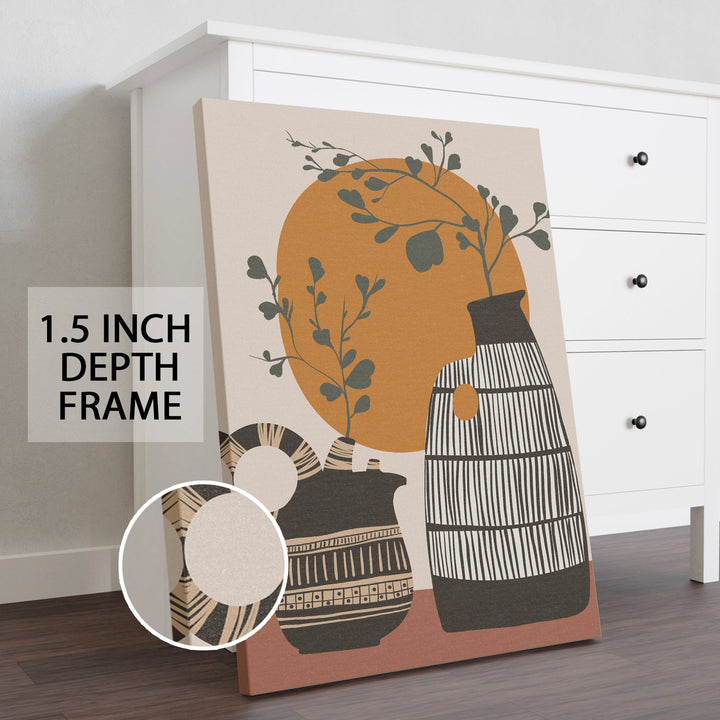 Boho and Chic Art Canvas Gallery Wrap Painting | Eclectic Modern Art Theme (BOWA18)