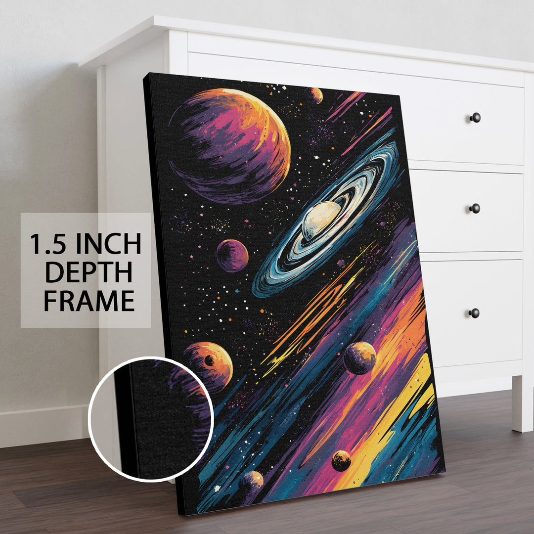 Orbit of Colors Wall Art Painting, HD Canvas Print, Framed, Ready to Hang. (POMWA49)