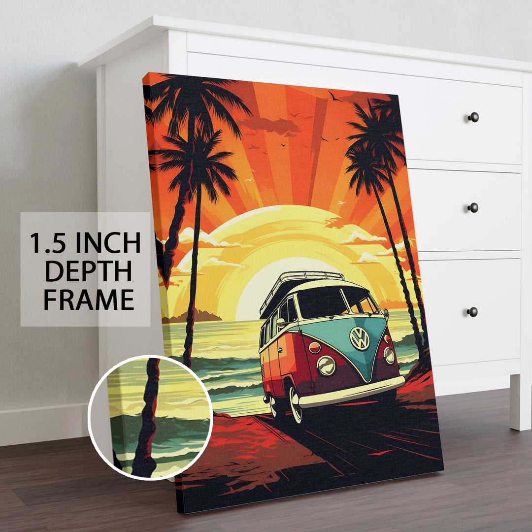 Sunset Cruise Wall Art Painting, HD Canvas Print, Framed, Ready to Hang. (POMWA26)