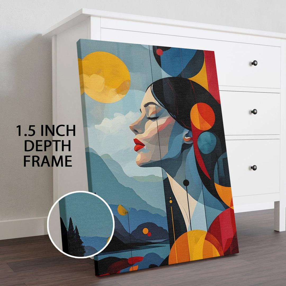 Geometric Grace Wall Art Painting, HD Canvas Print, Framed, Ready to Hang. (POMWA236)