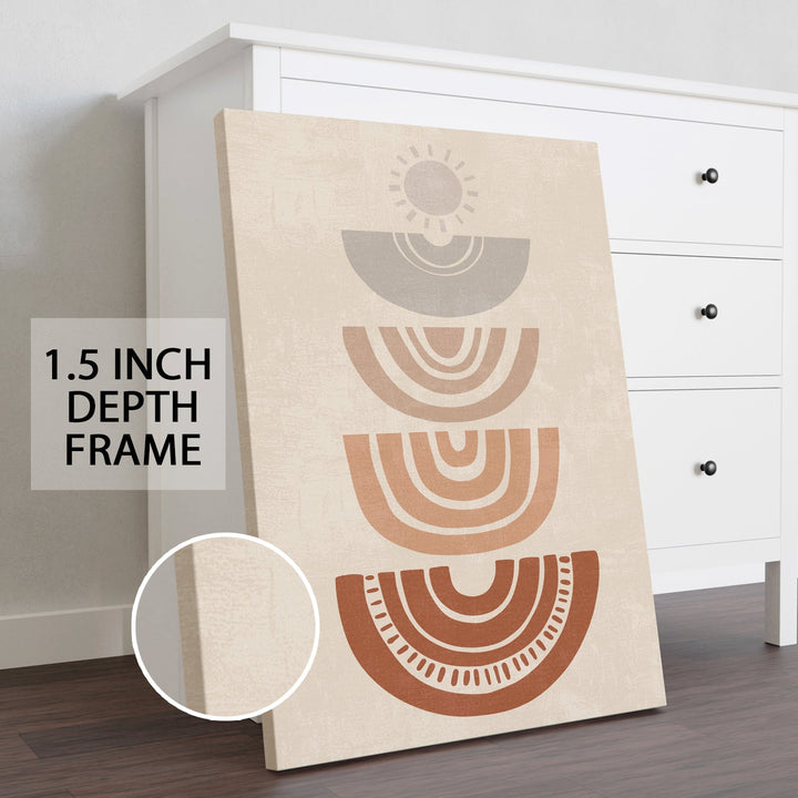 Boho and Chic Art Canvas Gallery Wrap Painting | Eclectic Modern Art Theme (BOWA25)