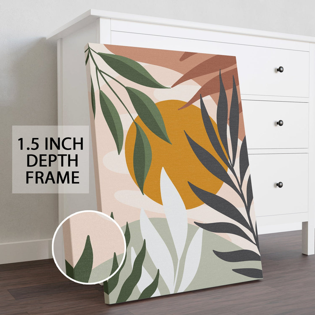 Boho and Chic Art Canvas Gallery Wrap Painting | Eclectic Modern Art Theme (BOWA21)