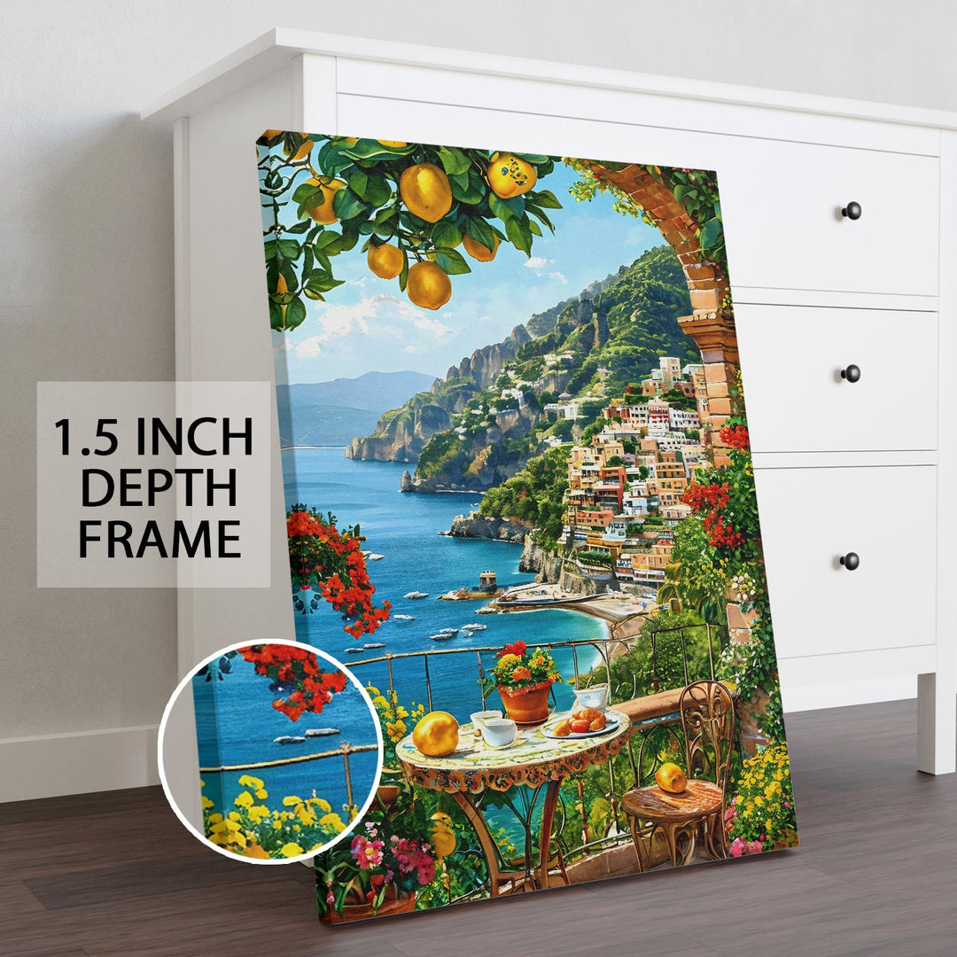 Seaside Serenity Wall Art Painting, HD Canvas Print, Framed, Ready to Hang. (AMWA15)