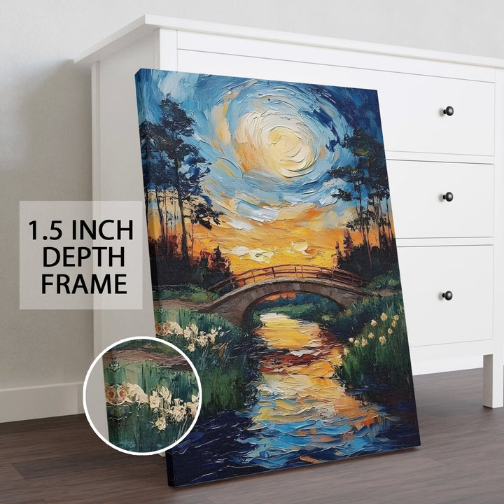 Illuminated Dusk Wall Art Painting, HD Canvas Print, Framed, Ready to Hang. (AMWA23)