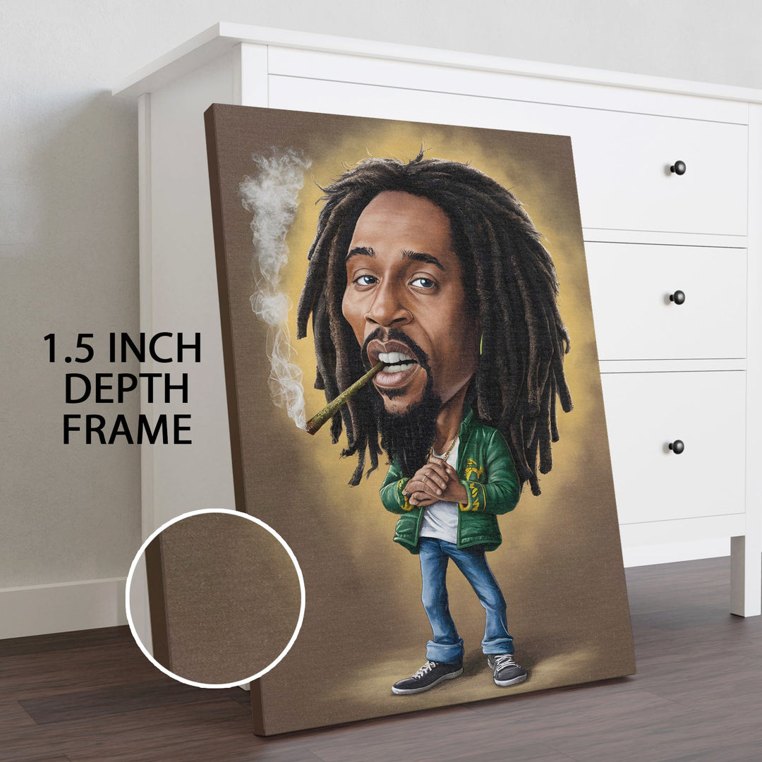 Green Jacket Groove Wall Art Painting, HD Canvas Print, Framed, Ready to Hang. (POMWA192)