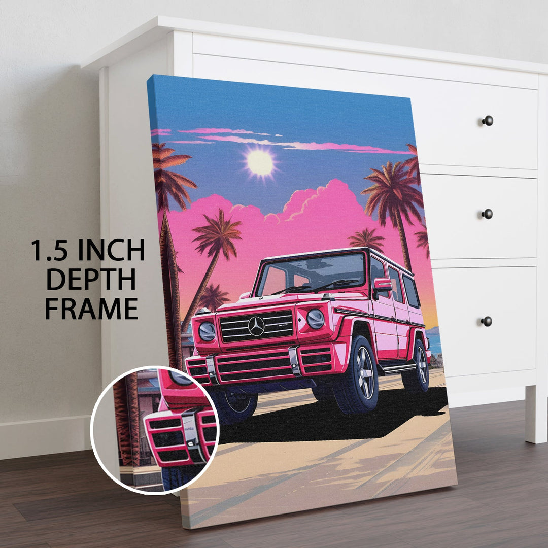 Neon Ride Wall Art Painting, HD Canvas Print, Framed, Ready to Hang. (POMWA228)
