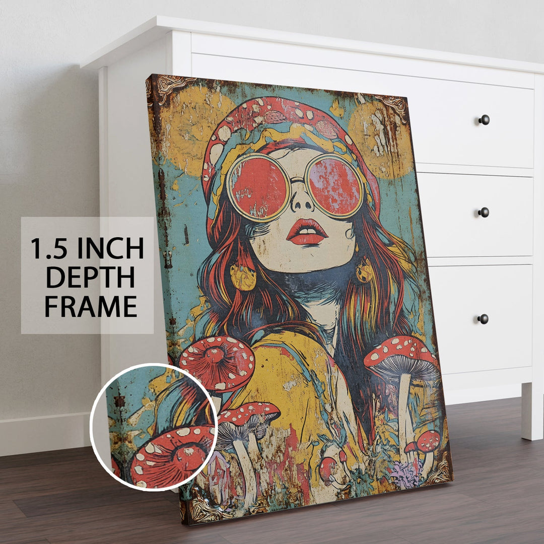 Groovy Reverie Wall Art Painting, HD Canvas Print, Framed, Ready to Hang. (POMWA48)