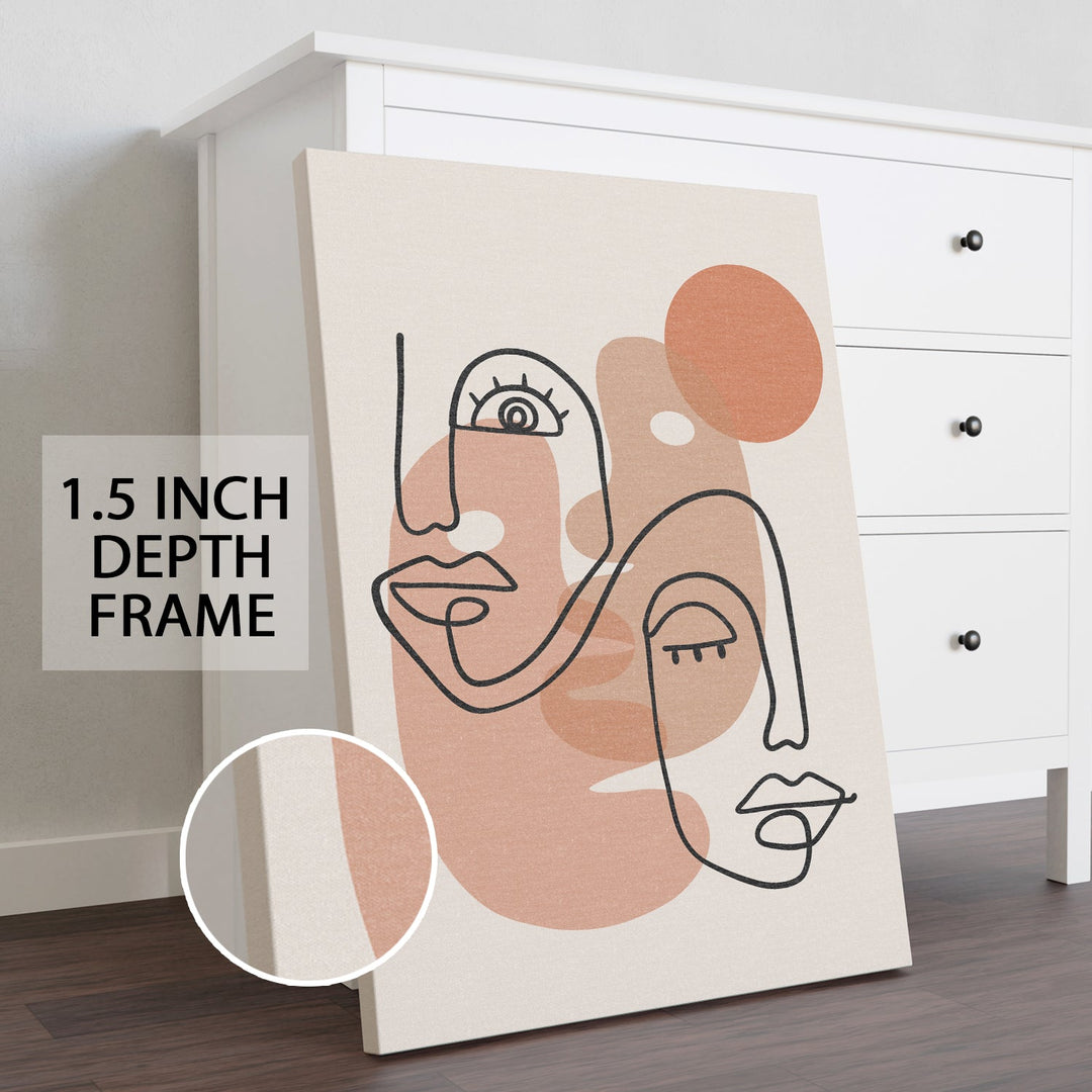 Boho and Chic Art Canvas Gallery Wrap Painting | Eclectic Modern Art Theme (BOWA17)