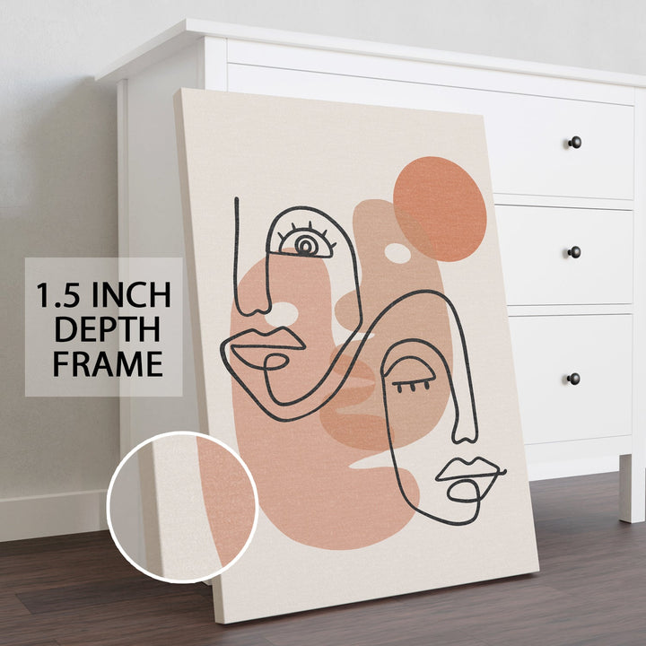 Boho and Chic Art Canvas Gallery Wrap Painting | Eclectic Modern Art Theme (BOWA17)