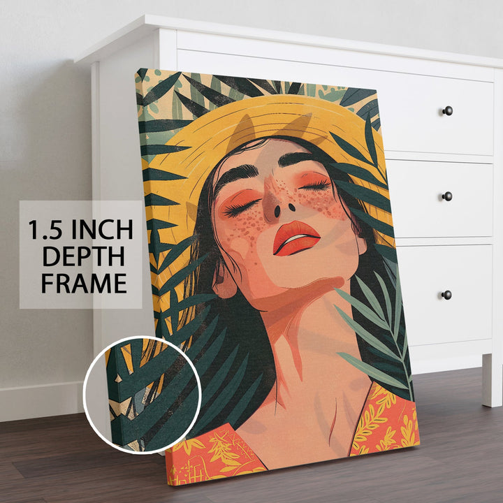 Boho and Chic Art Canvas Gallery Wrap Painting | Eclectic Modern Art Theme (BOWA23)