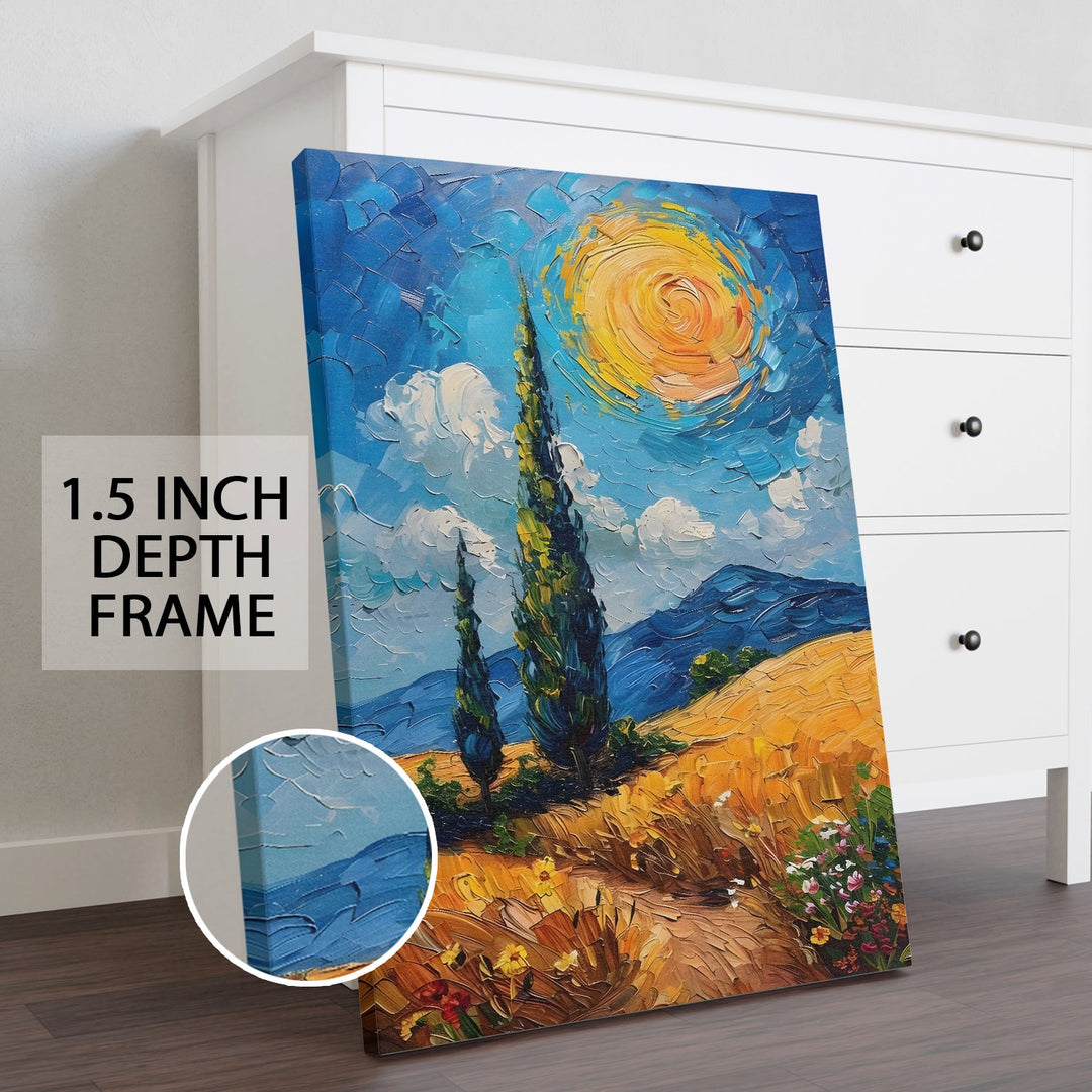 Fields of Light Wall Art Painting, HD Canvas Print, Framed, Ready to Hang. (VVGWA34)