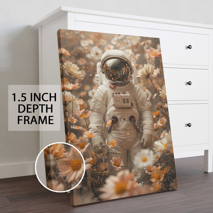 Astronaut Altered Maximalist Wall Art Painting, HD Canvas Print, Framed, Ready to Hang. (POMA18)