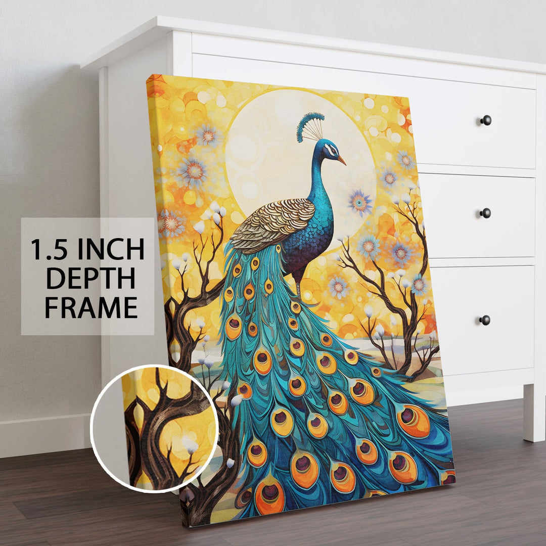 Feathers of the Sun Art Painting, HD Canvas Print, Framed, Ready to Hang. (NAWA08)