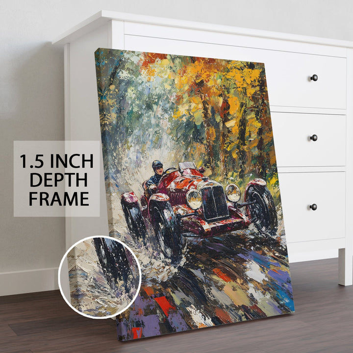 Vintage Speed Wall Art Painting, HD Canvas Print, Framed, Ready to Hang. (POMWA87)