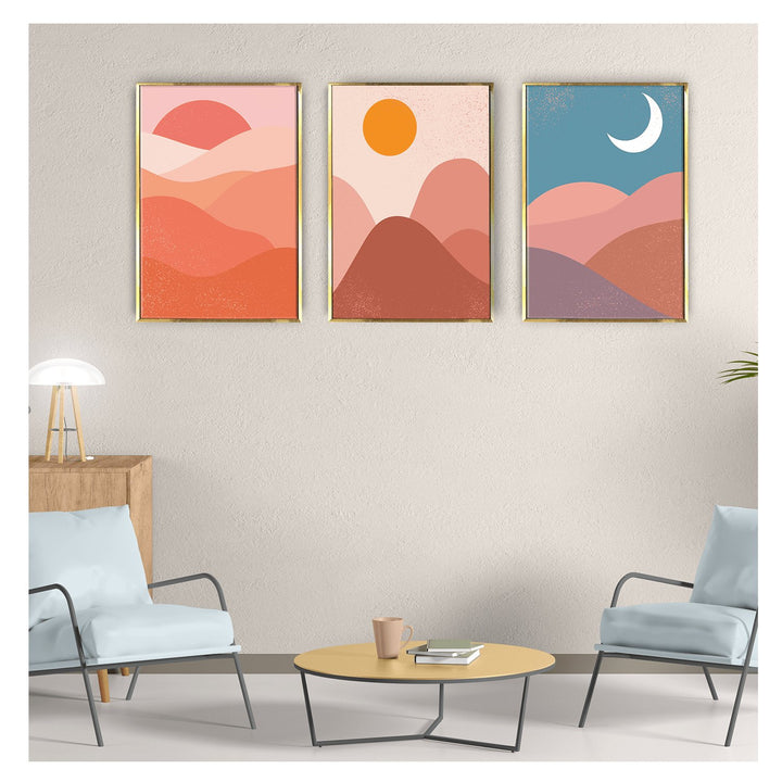Abstract landscapes set with sunrise and sunset Canvas Painting for Home and office